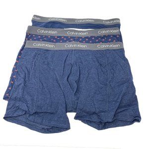 SANTA’S DEAL 🎄 Calvin Klein 3-Pack Cotton Boxer Brief Blue Logo Men’s Underwear